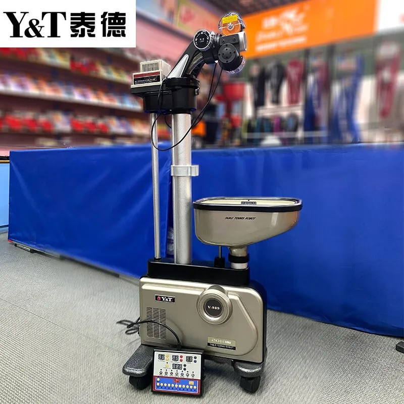 Y&T V989 high level ping pong machine Smart serve auto-recycle table tennis robot