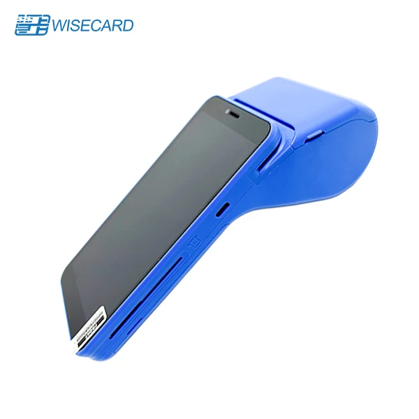 Wisecard Android 12 Handheld Online POS Terminal with Touch Screen Built-In Thermal Printer NFC Card Reader
