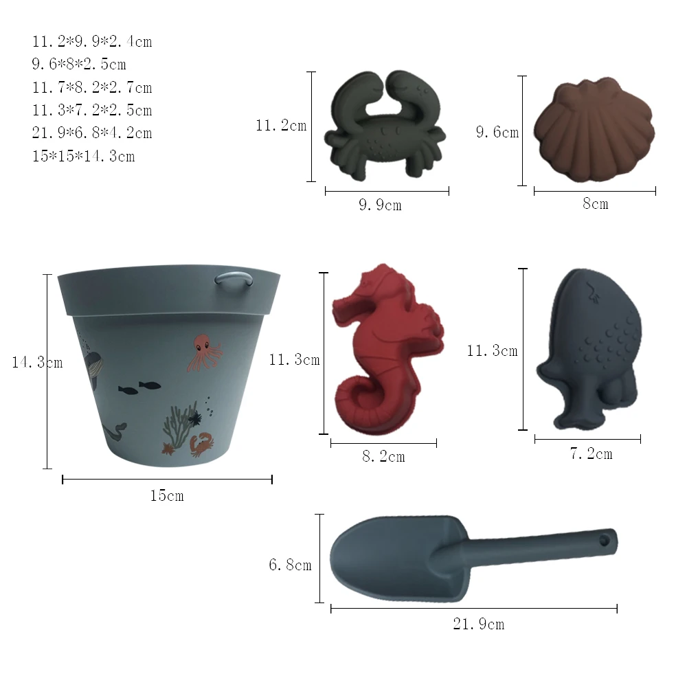 MHC Educational Soft Silicone Beach Castle Toy Set Summer Outdoor Game Toys for Kids & Babies Miniature Beach & Sand Scene