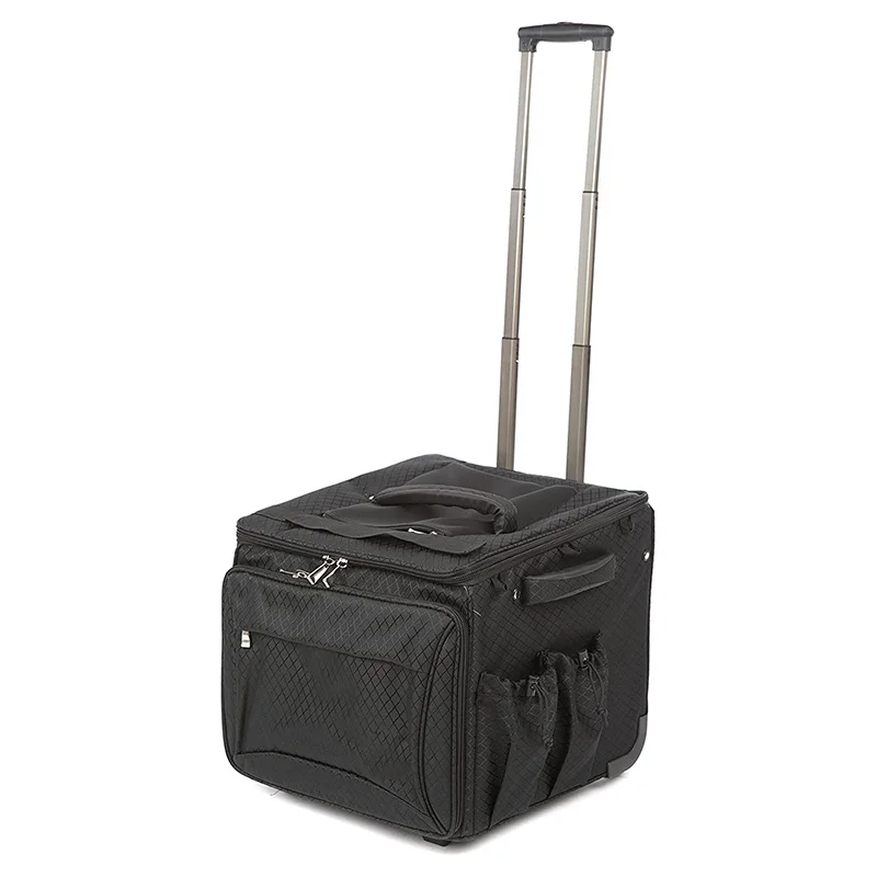 Large Wheeled Case For Outdoor , Mobile office Sales Cart With Trolley Handle For Travelling Customized Trolley Case For Seller