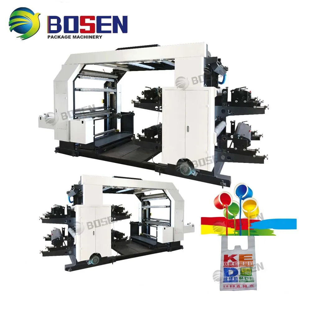 High Quality 5-100m/min Four Color Flexographic Printing Machine