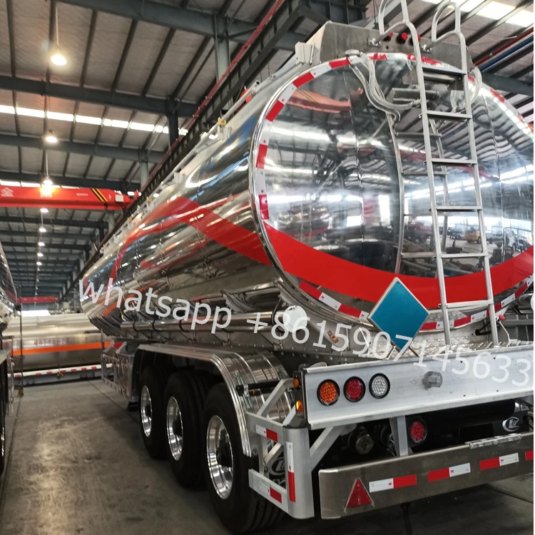 38000l 42000l 43000l Aluminum Tanker Truck Semi Trailer with 3 Axles