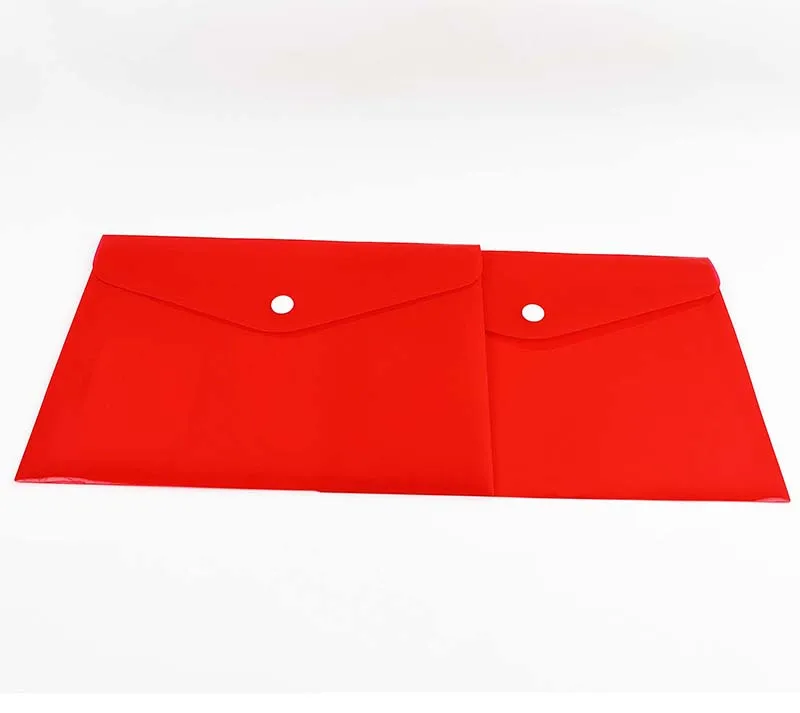 A5 Size Snap Button Water Proof PP  Document File Plastic Envelope For School and Buisiness