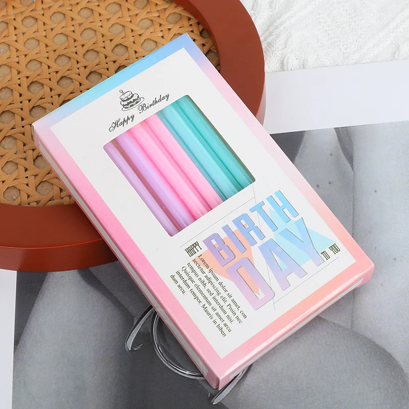 Manufacturer Multicolor Birthday Candle with Bracket Atmosphere Cake Candle Event Party Creative Supplies Wedding Party Decora