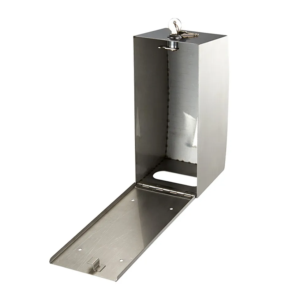 Hotel Restaurant mini Wall mounted Interfold Stainless steel brushed mirror Toilet tissue paper hand towel dispenser holder