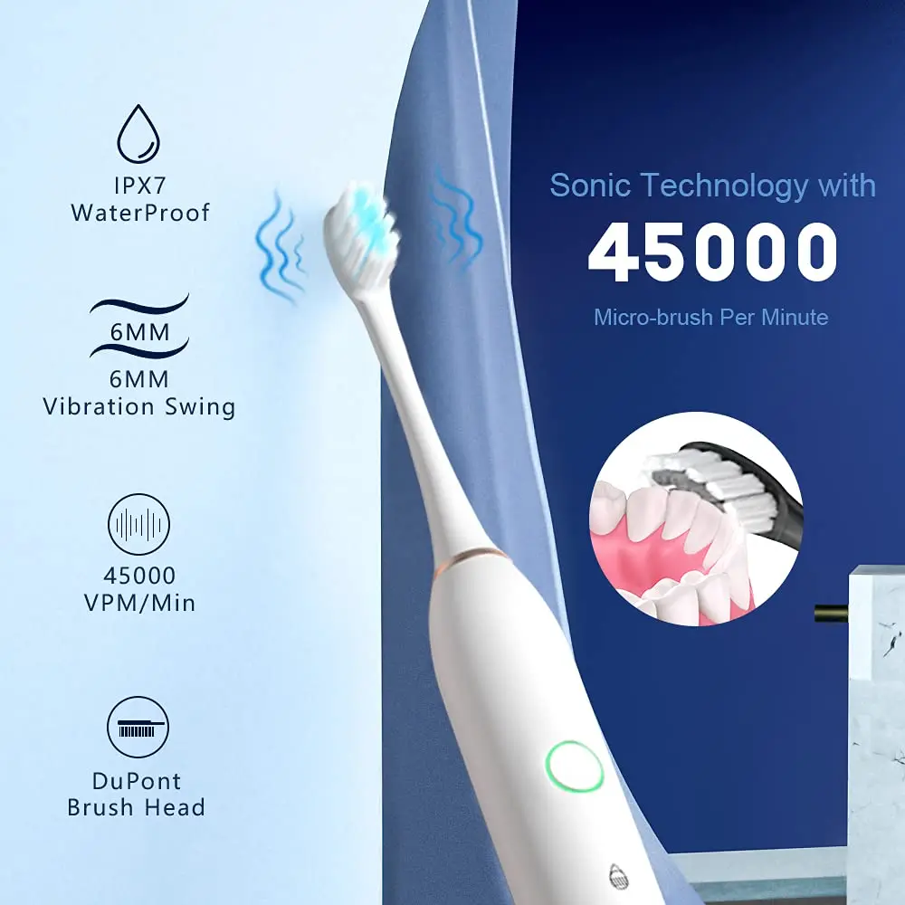 Wh-58 Wholesale China Customized Smart Ultrasonic Toothbrush Kit OEM Adults Sonic Electric Toothbrush