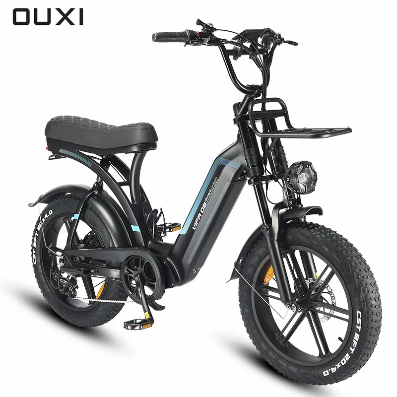 Премиум OUXI Q8 Электрический велосипед Ebike 1000 Вт 7-ступенчатый задний ступичный мотор для толстых шин ЕС США склад