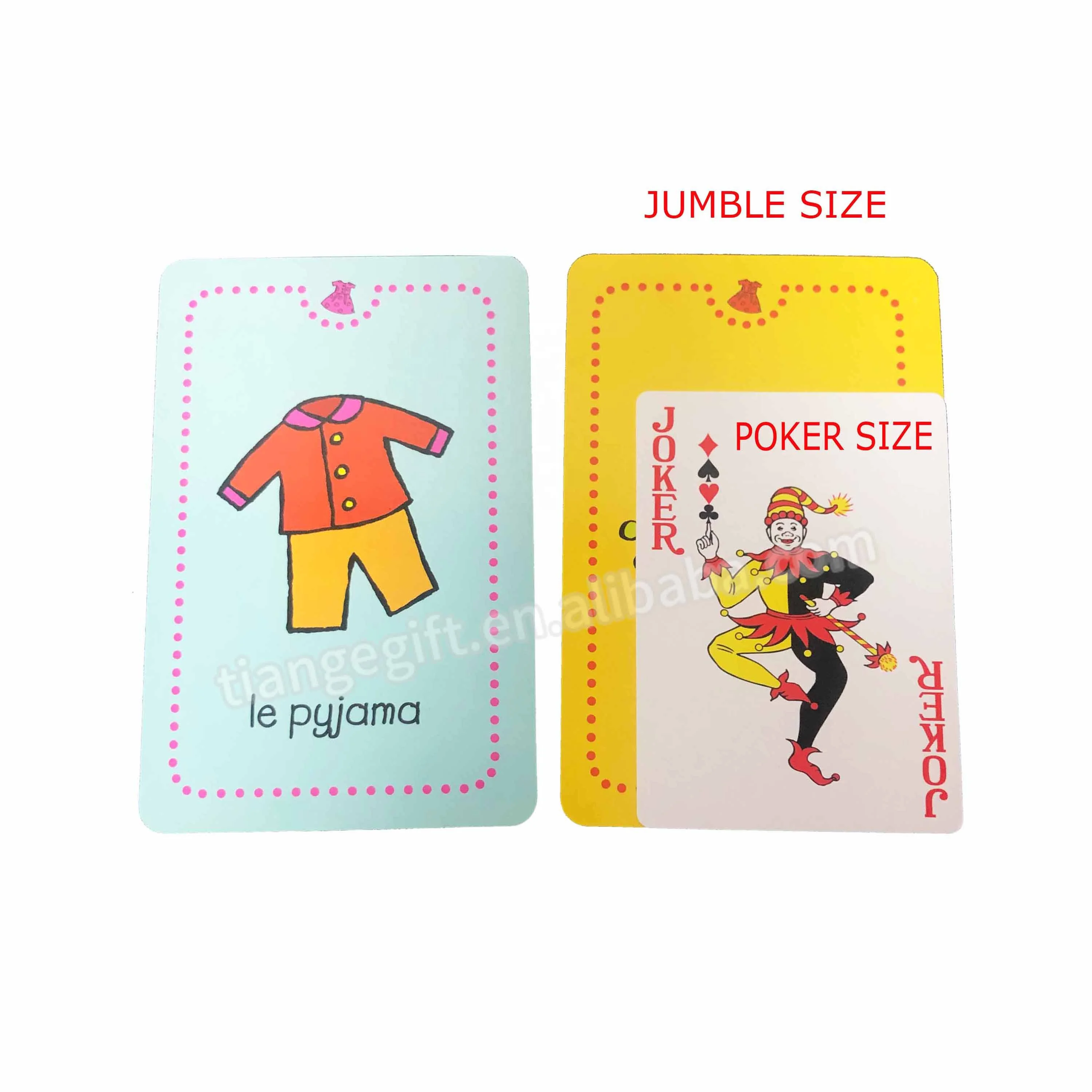 custom printing big size different themes early learning memory flash cards for children