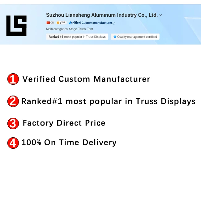 Factory Direct Price High Quality Aluminum Alloy Heavy Duty Spigot Truss for lighting and outdoor event