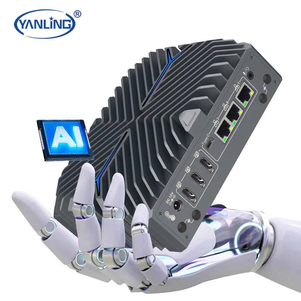 factory pricing Ultra 5 Edge computing mini PC High-performance AI fanless mini computer Neural network appliance