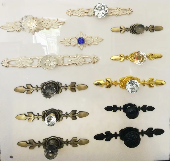 Manufacturers wholesale new zinc alloy handle drawer handle cabinet acrylic Zinc Gold handle 165mm