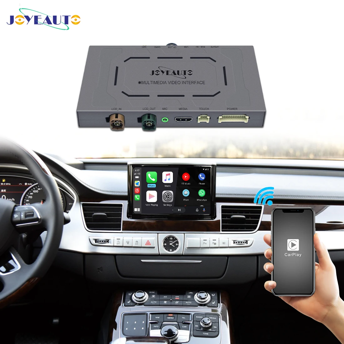 Wireless Apple Carplay for Audi A1 A3 A4 A5 A6 A7 A8 Q2 Q3 Q5 Q7 Car Play Android Auto Mirroring