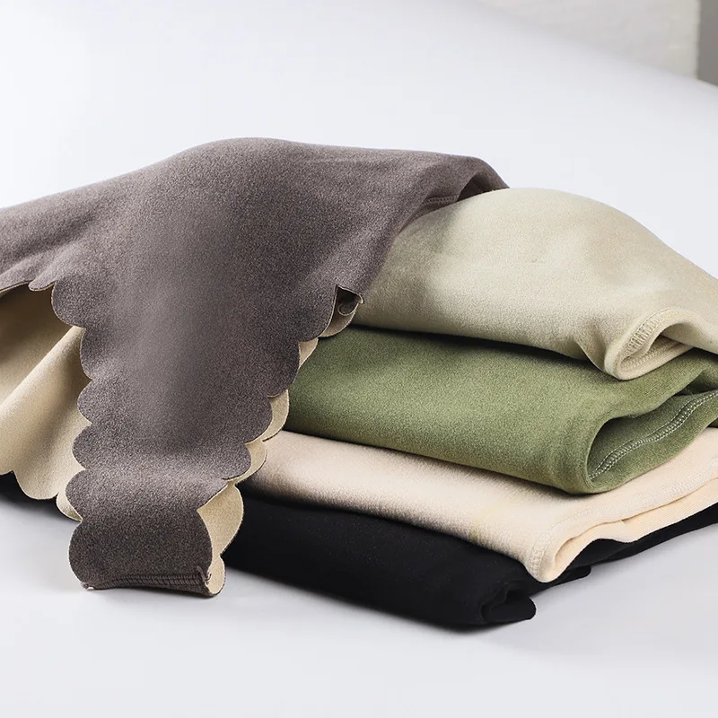 thermal underwear for women with no trace with chest pad slim V-neck top cationic heating base vest