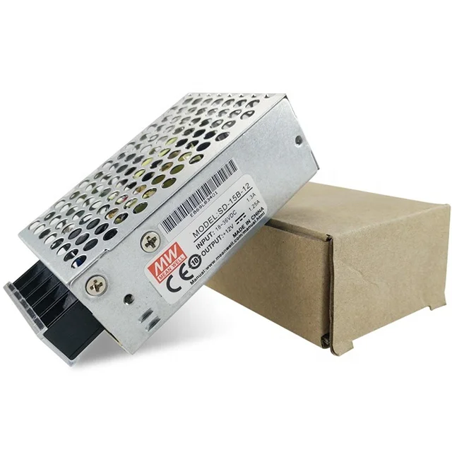 Original MEAN WELL SD-15A-12 15W Single Output DC-DC Converter