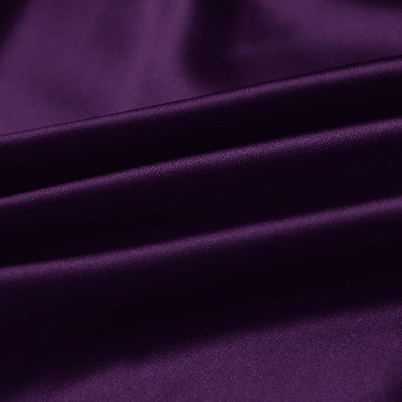100% mulberry Silk Fabric 19mm silk satin fabric 114cm width NO.53 color deep purple