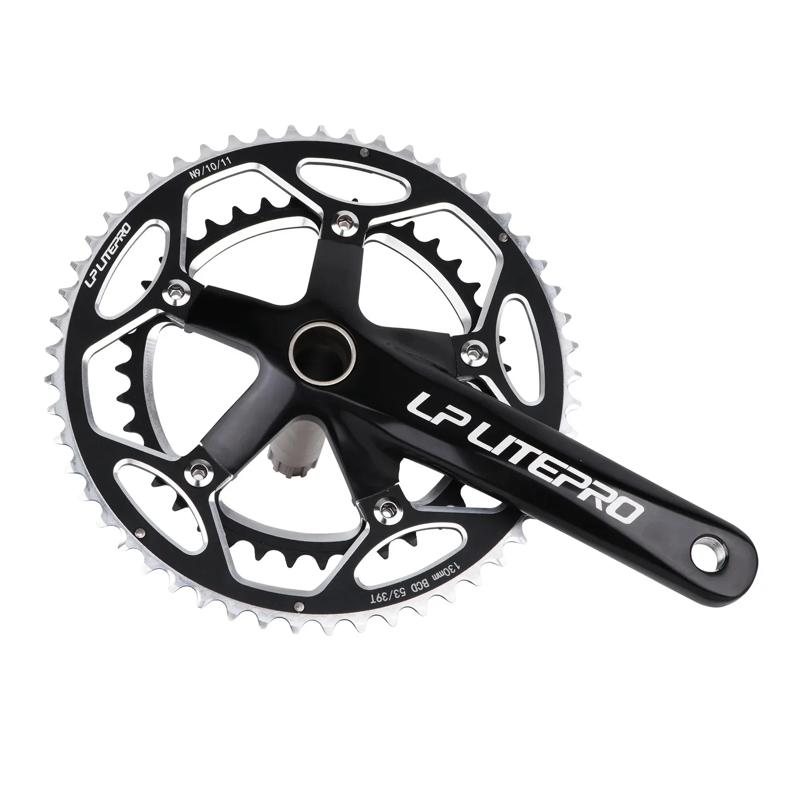 BMX 39-53T 9 10 11 Speed Double Speed Chainring For Road Bike Chainwheel Anode BCD 130 Chain Wheel Litepro