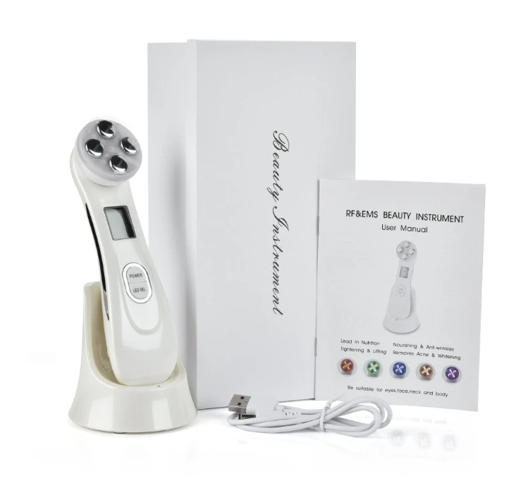 Factory Supply Micro Current Micro Needle Led Light Therapy for Face EMS Device Anti Wrinkles Beauty Equipment