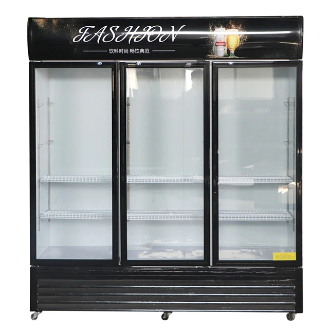 Vmarvel grocery drinks refrigerator showcase 3 door display chiller