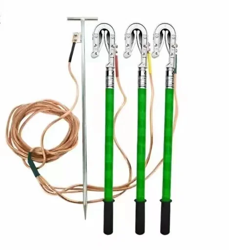 High Voltage Grounding Rods Stick with Earthing Clamp with Copper Earth Wire
