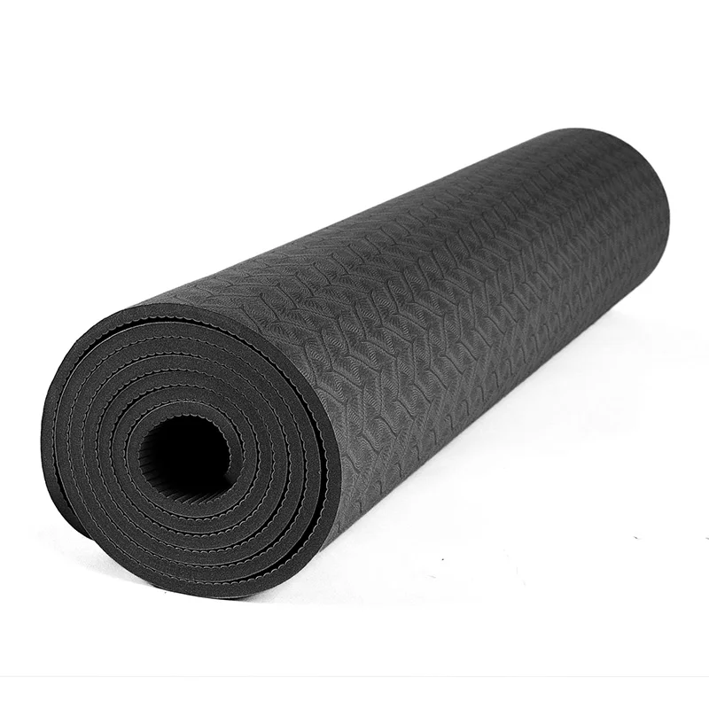 Wholesale custom double-layer non-slip TPE yoga pilates mats eco friendly anti-tear outdoor sports fitness mat