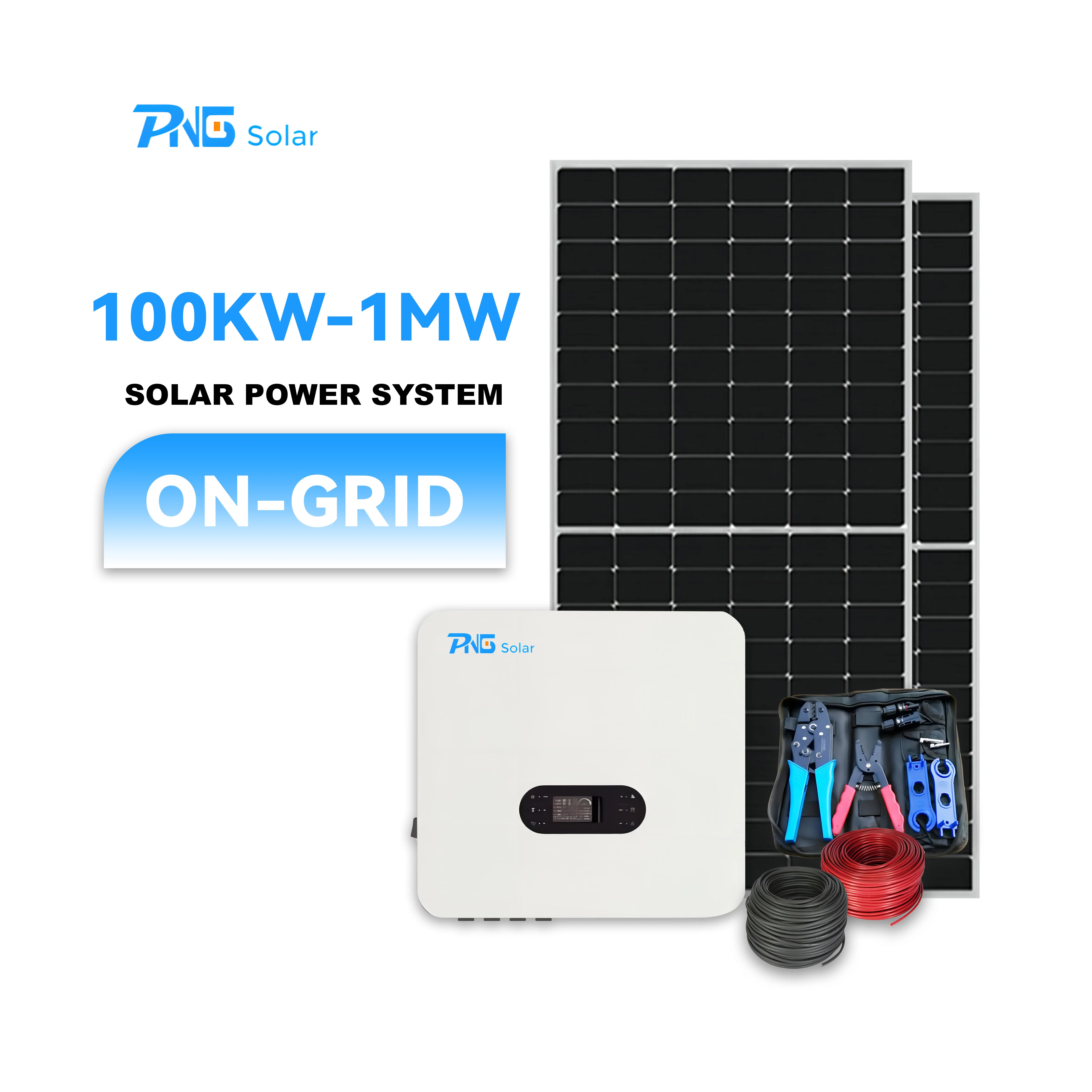 3kw 5kw 8kw 10kw 15kw on Grid Solar Power System for Home or Industry Use with Customized Bracket