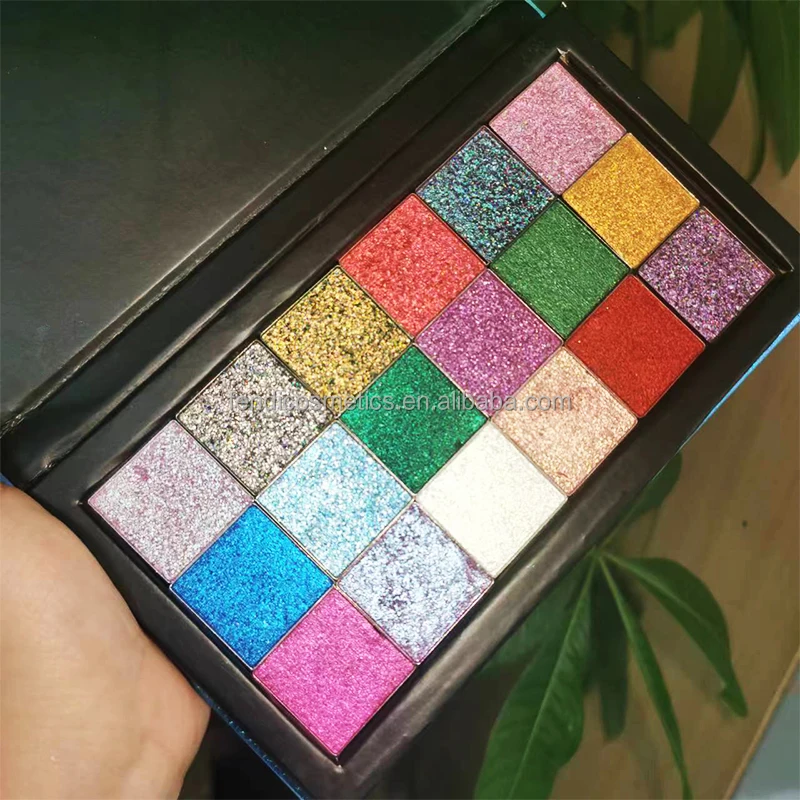 Empty Shiny Mermaid Empty Makeup Case Cardboard Empty Magnet Eyeshadow Palette Container