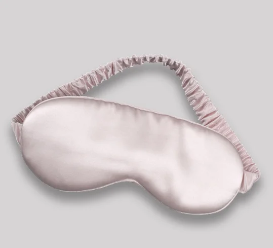 Jili hand-crafted organic solid colour pure 19mm mulberry silk eye patch filled with short mulberry silk fiber