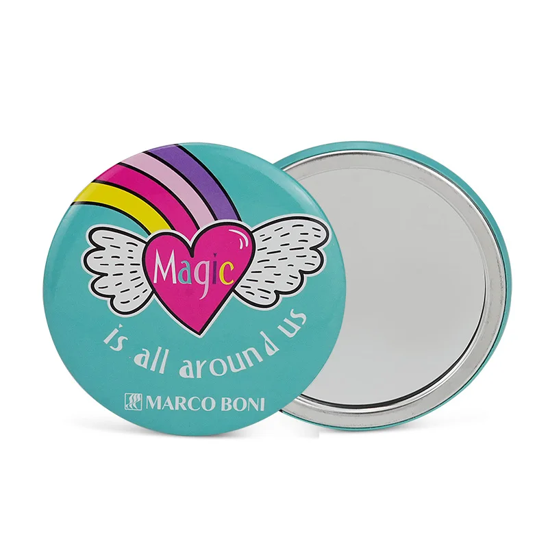 High Quality Style Small Beauty Tool Makeup Compact Mirrors Round Mini Pocket Mirror Mini Led Foldable Cosmetic Mirror