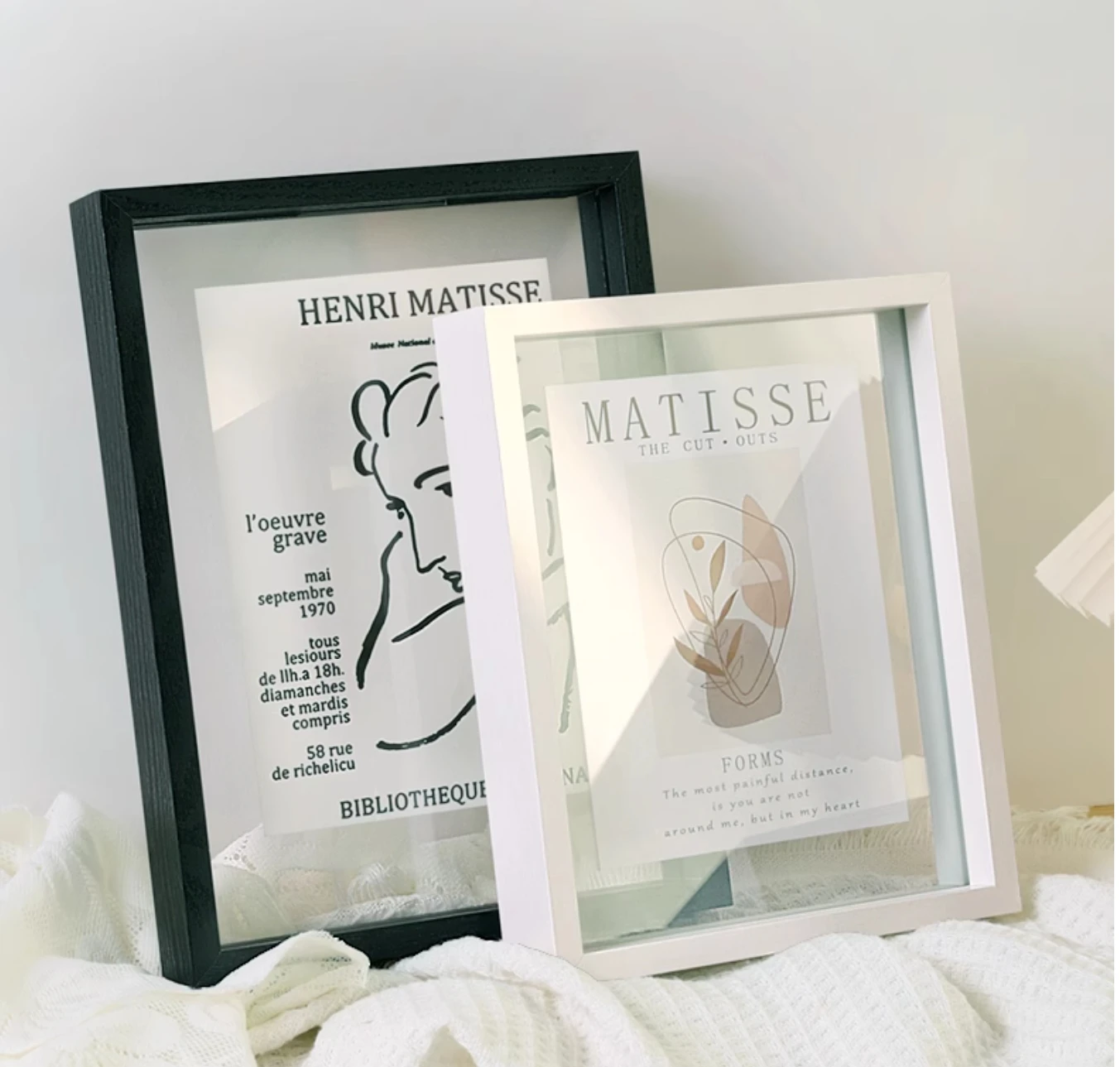 Wholesale 6x8 8x10 Transparent Double Sided art Picture Wooden Display modern artwork Flower Sublimation Glass Photo Frame