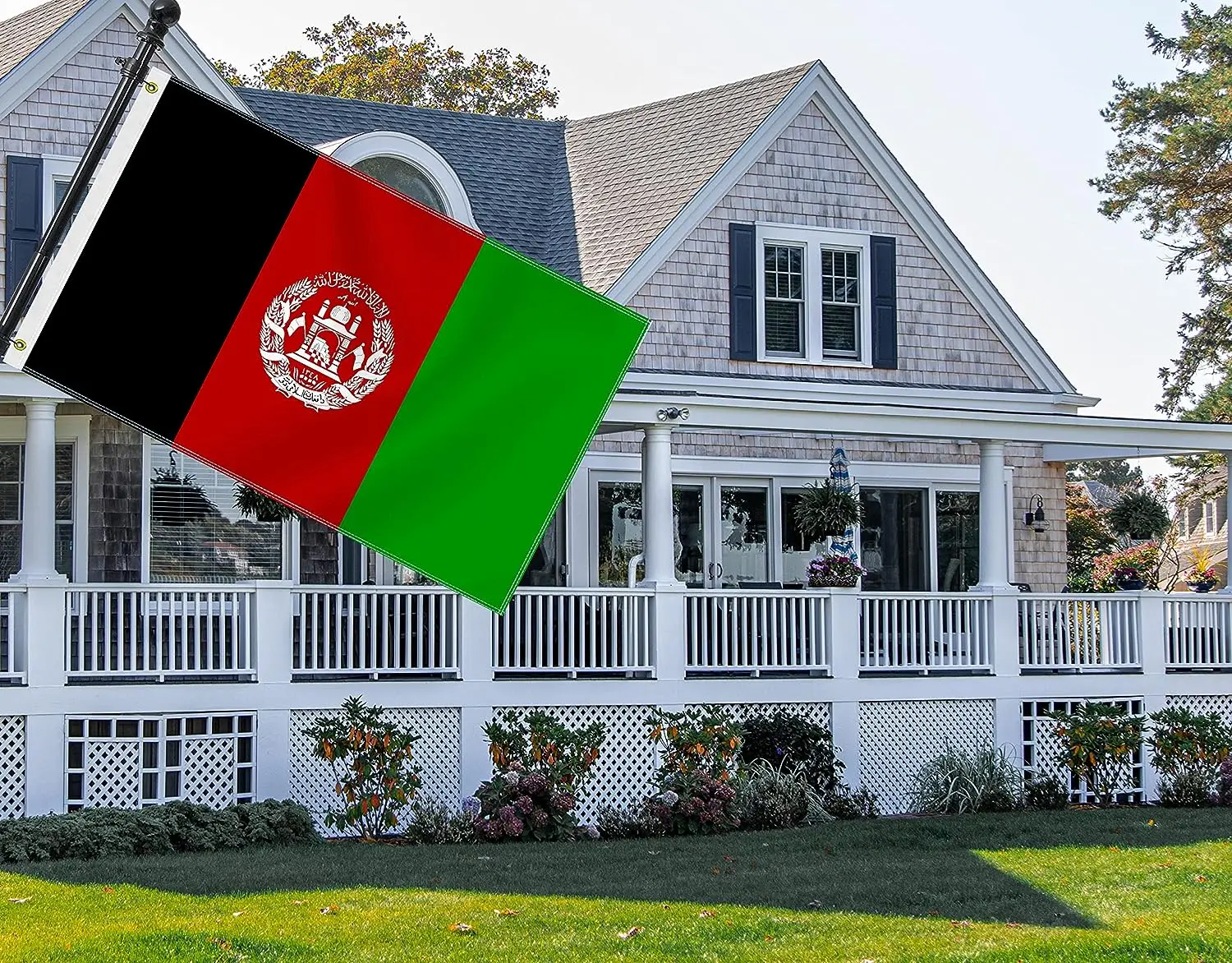 Afghanistan Flag,3x5 Flag Afghan 75D Outdoor Banner,Flags Afghanistan Decor for Garden Yard Car Truck