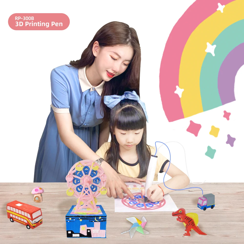Myriwell 2022 cost effective Drawing magic Kids Gifts Printing RP-300B 3D Pen For Beginner School children colourful 3d pen