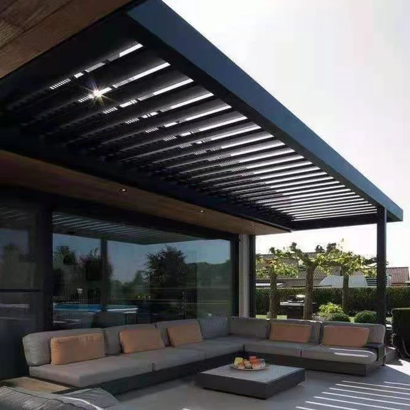 garden sets heavy duty metal motorised pergola pavilion gazebo awnings 110v