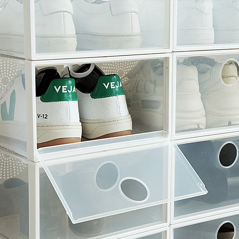 
Wholesale Cheap Foldable Clear Shoes Storage Boxes Organizer Plastic Storage Box Stackable 