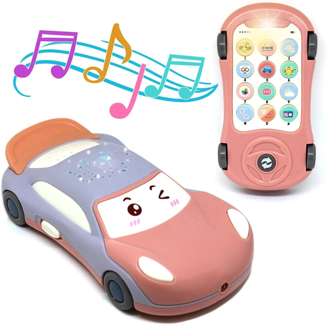 Musical Car Early Education Learning Toys Gift Baby-Cell-Phone Kids Smart Children Mobile Baby Phone Toy With Star Projector