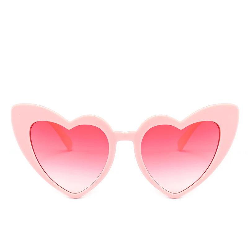 Colorful Pink Heart Love&Roses Sunglasses Women Brand Designer Sun Glasses Female Retro Love Heart Gradient Glasses