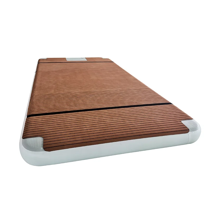 Favorite 2024 Quality Assured Leisure island Cushion Mat teak Platform Floating Inflatable Dock for sea