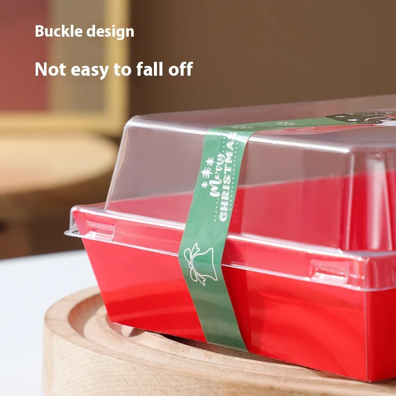 Logo Printing Food Grade Paper Bakery Packaging Box Sushi Swiss Roll Cake Takeaway White Box with Lid