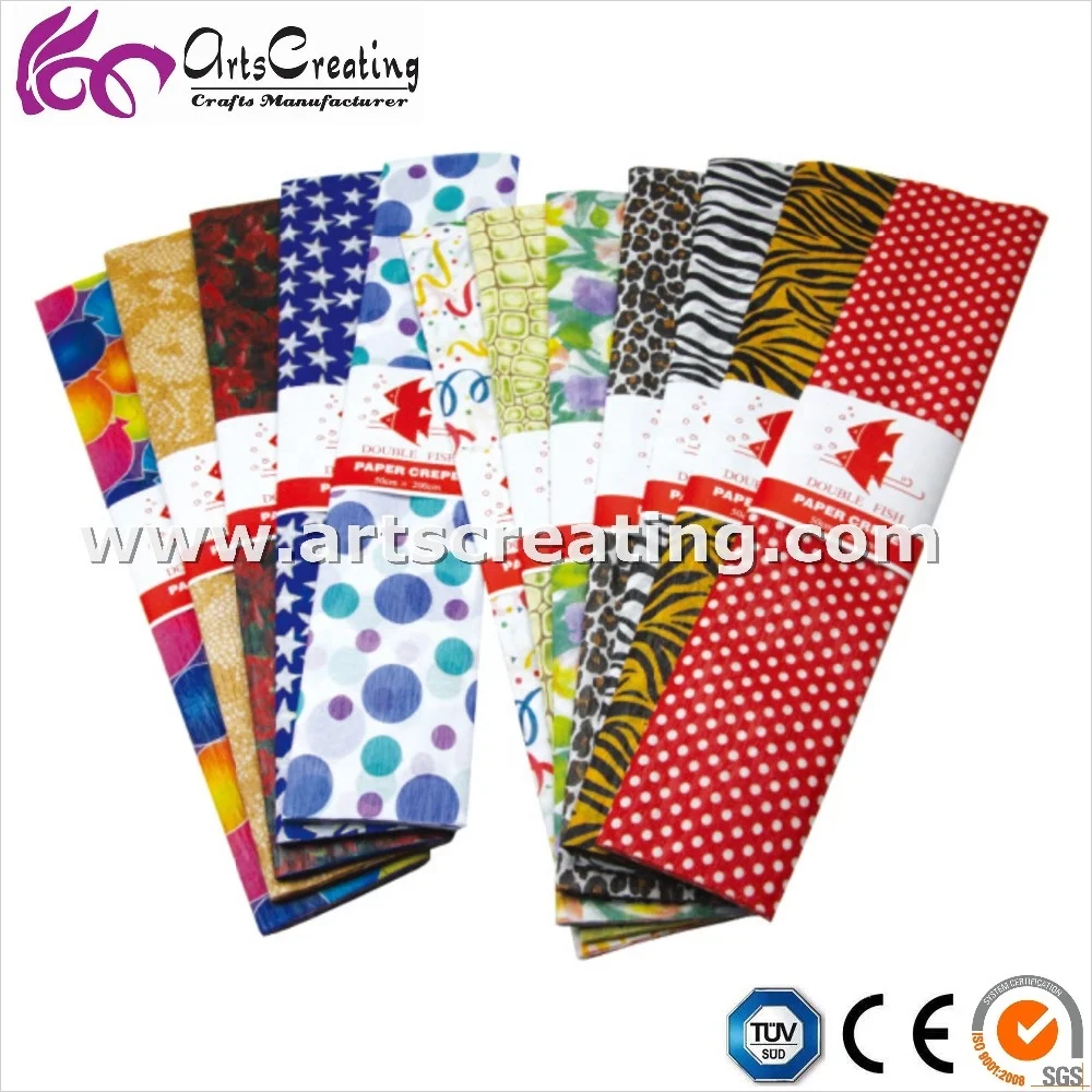 Metallic Aluminum Foil Crepe Paper for Wrapping