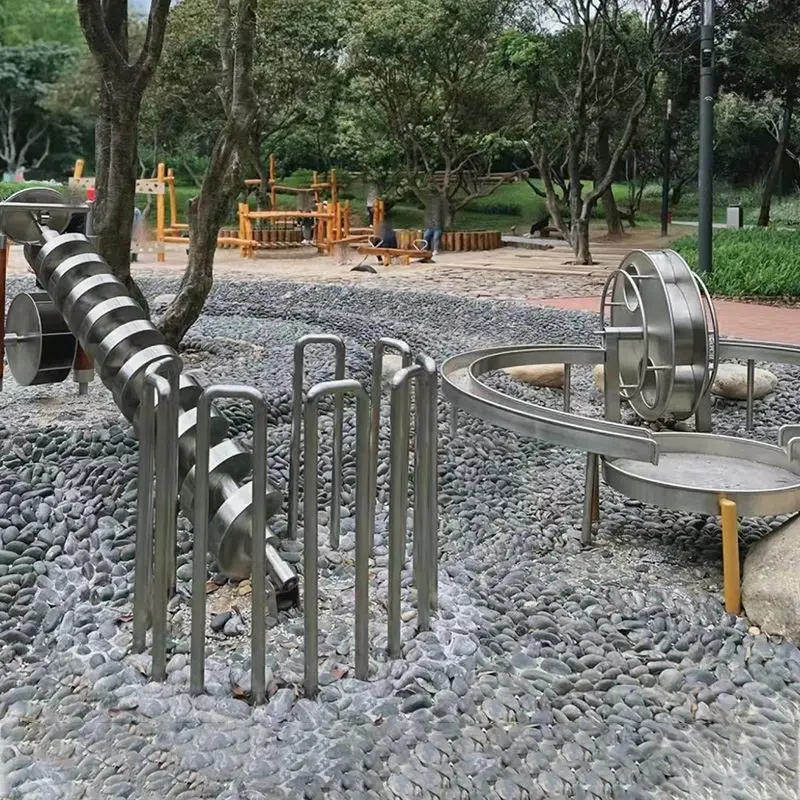 Archimedes Screw Water Pump for Educational Playgrounds and Outdoor Water Amusement in Parks and Schools