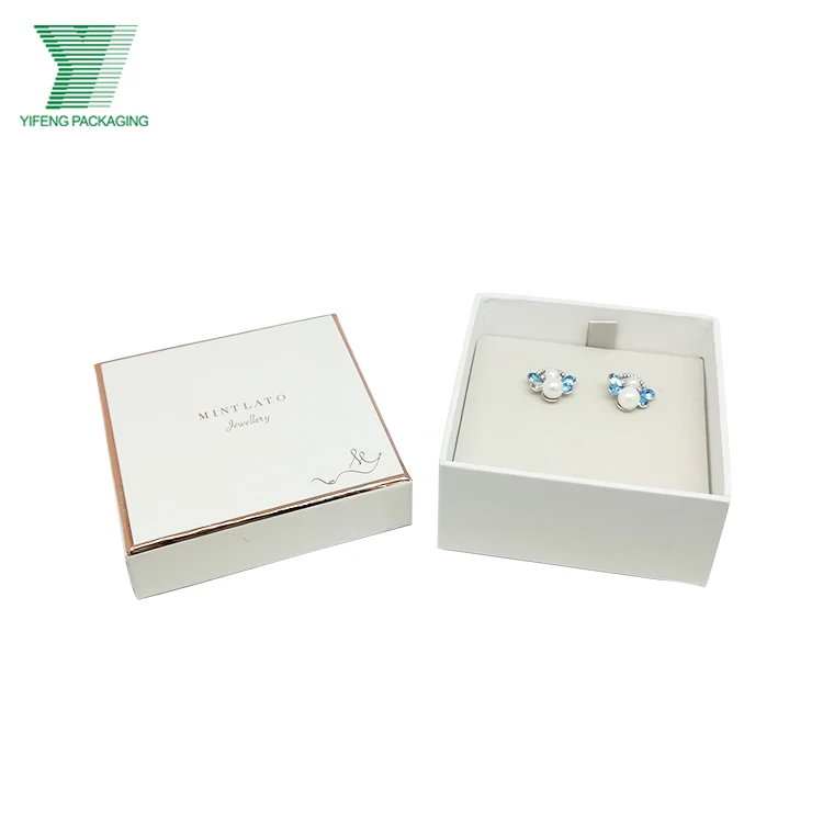 Оптовая продажа, эко-логотип на заказ, 2 шт., жесткая бумажная коробка для сережек, браслетов, ожерелий, роскошная жесткая коробка, Свадебная подарочная коробка, коробка для ювелирных изделий