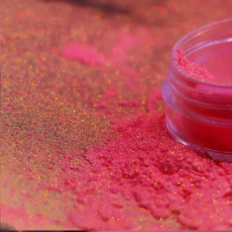 Hot selling Iridescent pigments Loose eyeshadow glitter Cosmetic grade candy aurora rainbow powder