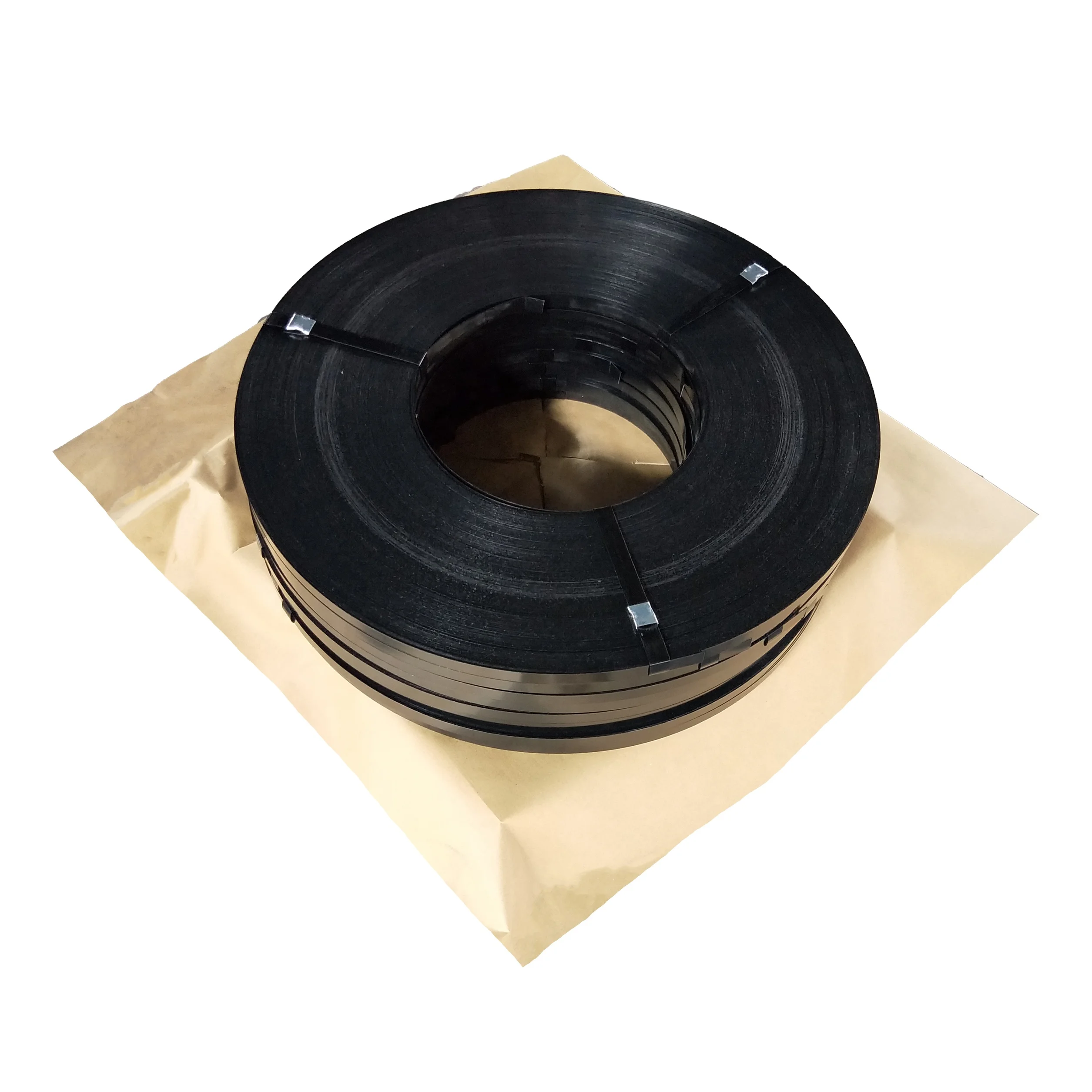Cheap Customized Logo and Package 25mm Black Steel Strip for Manual Packing steel strarps