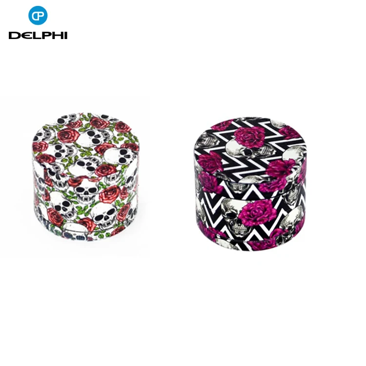 New Arrival 4 layer 50mm Rose  COOL Printing Herb Grinder Grinder Mill Herbal Herb Tobacco Grinder Smoking accessory