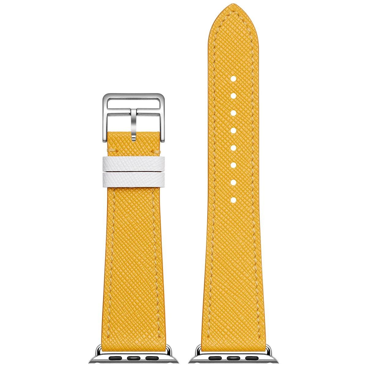 French Saffiano Goat Leather Watch Straps Blue Customization Replacement for All Watches