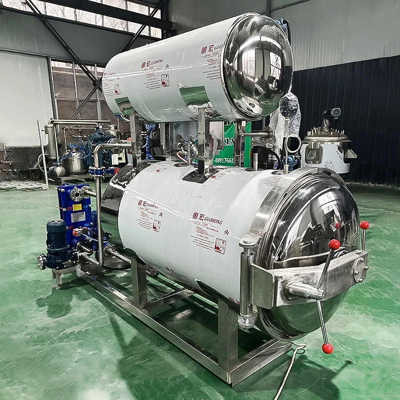 Horizontal Food Sterilizer Commercial Cans Food Industry Autoclave retort machine Autoclave Food Industrial Retort Machine