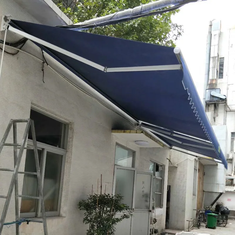 High Strength Retractable Crank Arm Patio Used Awnings Folding Tents For Events Sun Prevention Rainproof Canopy Pergola