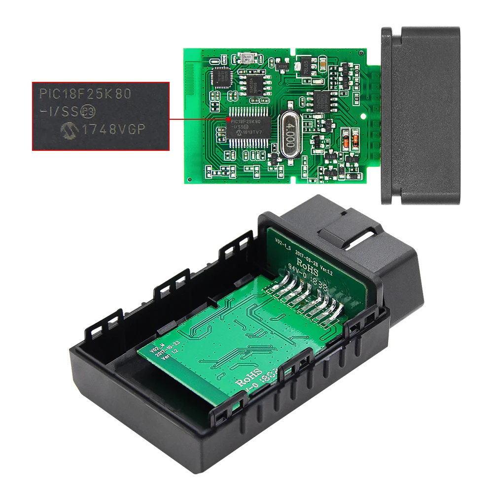 Сканер OBD2 PIC18F25K80 ELm327