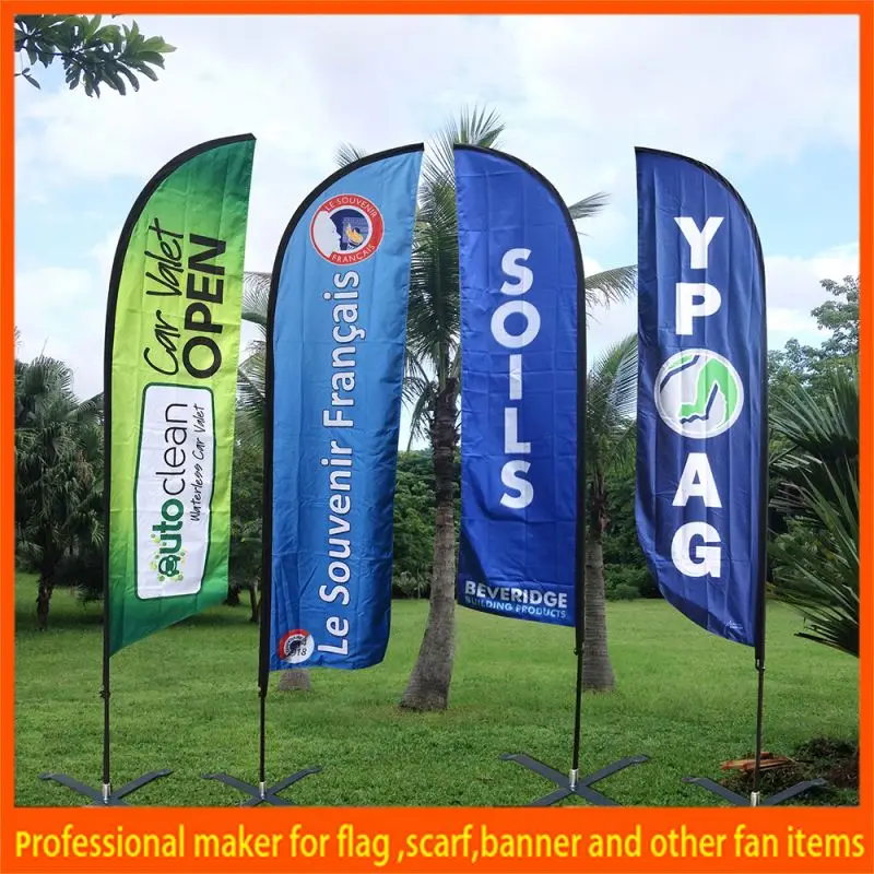 Factory Cheap Price Outdoor Advertising Outdoor Feather Beach Flag Banner Stand X Cross Base Water Filled Rotating Base