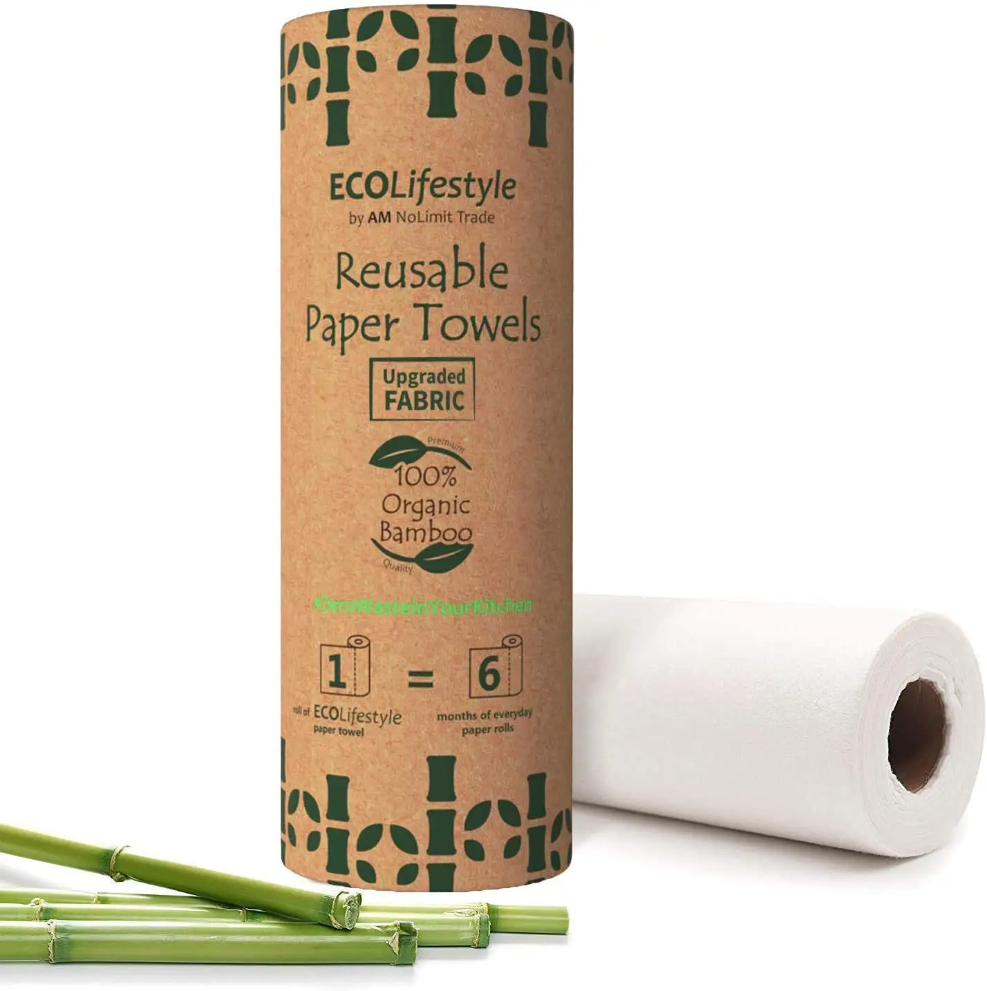 100% Biodegradable Eco Friendly Quick Dry Reusable Bamboo Kitchen Towels Heavy Duty Kitchen Cleaning Cloths Bamboo Paper Towels