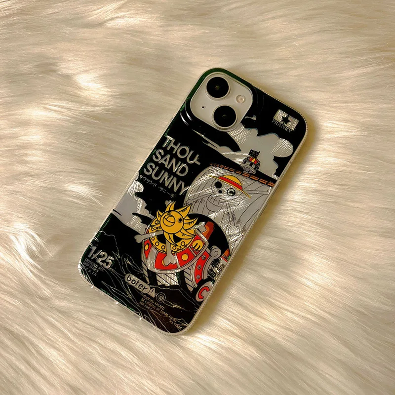 Anti-Fall Protective IMD Cases Cartoon Anime One Pieces Luffy Design Cover For iPhone 11 12 13 14 15 16 Plus Pro Max Custom Logo